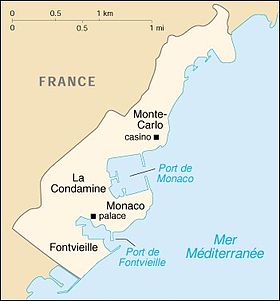 carte : Géographie de Monaco