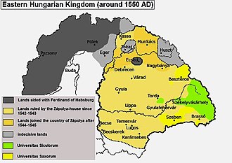 The Carpathian Basin divided into three parts