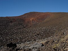 La cumbre del pitón de las Nieves vistas desde un centenar de metros