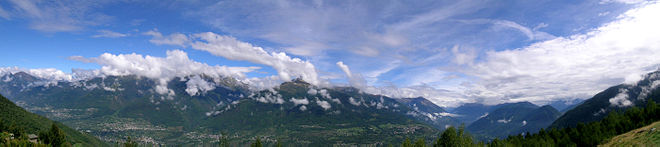 von der Piazzola Alp (Sondrio) aus gesehen