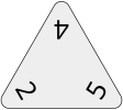 Placing a 2-4-5 tile to start gives the player a score of 11 points (2+4+5, no bonus)