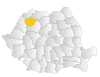 Map of Romania highlighting Sălaj County