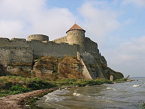 Widok na zamek Akerman