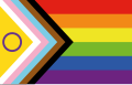 The Progress Pride flag with the intersex flag (2021)