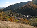 The village of Galeș nestled in the foothills of the Cindrel Mountains