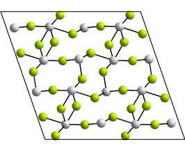 kristalstructuur ■ Sn2+ ■ F−