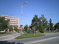 Central square in Šaca