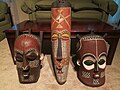 Image 3Bakongo masks from the Kongo Central. In traditional African religions, masks play an important part in many ritual ceremonies. Credit: Ndoto ya Afrika For more about this picture, see Practices and rituals in traditional African religions, Traditional African masks, African art and African sculpture.