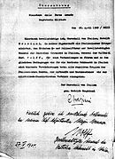 Graziani's proxy of surrender (in German)