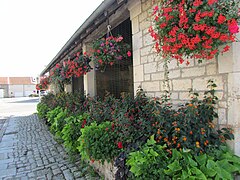 Le lavoir fleuri de Mandres-la-Côte Haute-Marne.