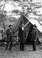 Image 3 L-to-R: Allan Pinkerton, Abraham Lincoln, Maj. Gen. John A. McClernand Photo credit: Alexander Gardner Allan Pinkerton (left), President Abraham Lincoln (center), and Major General John A. McClernand (right). This photo was taken not long after the Civil War's first battle on northern soil in Antietam, Maryland, on October 3, 1862. Pinkerton was the head of Union Intelligence Services at the time. He also, allegedly, foiled an assassination attempt against Lincoln. His wartime work was critical in Pinkerton's development, which he later used to pioneer the American private detective industry when he formed the Pinkerton National Detective Agency. More selected pictures