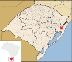 Localização de Santo Antônio da Patrulha no Rio Grande do Sul