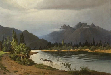 «Иркут близ Шимков», 1886 год. Иркутский художественный музей