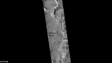 Eastern side of Quenisset Crater, as seen by CTX camera (on Mars Reconnaissance Orbiter)