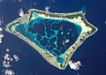 Atoll (géomorphologie littorale) d'Atafu, Tokelau, Pacifique sud.