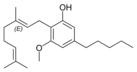 Estructura química del cannabigerol monometil éter.