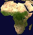 Satellite photo of Africa, Sahara Desert.