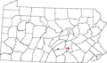 Location of Harrisburg in Pennsylvania