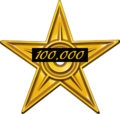 100,000 Edit Star - any editor with 100,000 edits may display this star