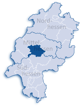 Localisation de Arrondissement de Gießen