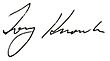 Signature de Tony Knowles