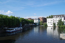 The small harbour in Bergedorf.