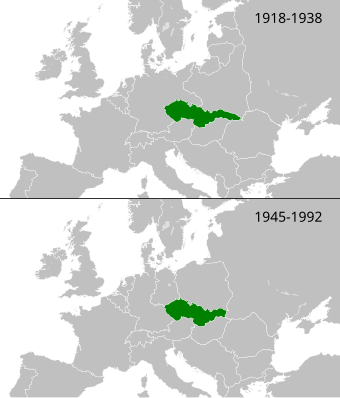 Lokacija Čehoslovačke