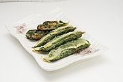 Kkaennip-jeon (pan-fried perilla leaves)