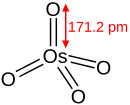 Stick model osmium tetroxide