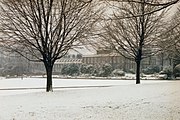 Los jardines y el palacio en invierno