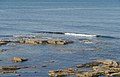 2015-04-03 Waves on the rocks at Seahouses.