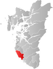 Lage der Kommune in der Provinz Rogaland