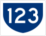 Highway 123 marker