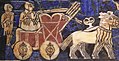 Image 20The wheel, invented sometime before the 4th millennium BC, is one of the most ubiquitous and important technologies. This detail of the "Standard of Ur", c. 2500 BCE., displays a Sumerian chariot. (from History of technology)