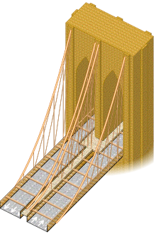 A diagram of the pedestrian and former cycle path above and between the roadways, which is not to scale