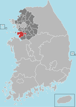 Location in South Korea