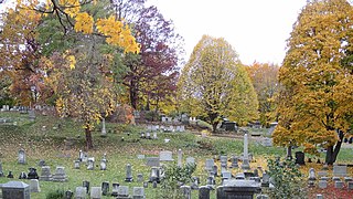 Ein Bereich des Mount Hope Cemetery in Rochester