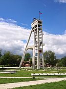 Headframe of the closed President coal mine