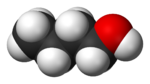 1-Butanol: 3D space-filling structure