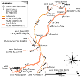 Carte de la route.