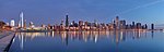 Chicago skyline at sunrise