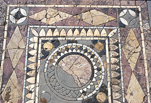 Colored marble pavement in Libya