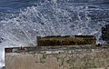 2013-08-23 Waves breaking at Staithes.