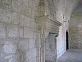 Fireplace, Kolossi Castle, lily bas-relief (Fleur-de-lis)