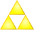 Das „Triforce“-Symbol, repräsentiert die The-Legend-of-Zelda-Videospielreihe.