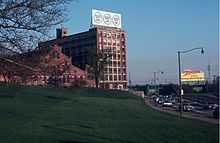 Westinghouse sign in Cleveland, 1969