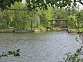 enfluejo de la rivereto Nuthe en Potsdam, vidalvide de la "insulo de amikeco"