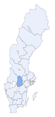 Pozicija Grofovije Örebro na karti Švedske