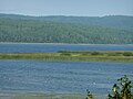 Lac Matapédia vu à partir du parc Pierre-Brochu de Sayabec