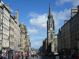 De Royal Mile vanuit het westen gezien